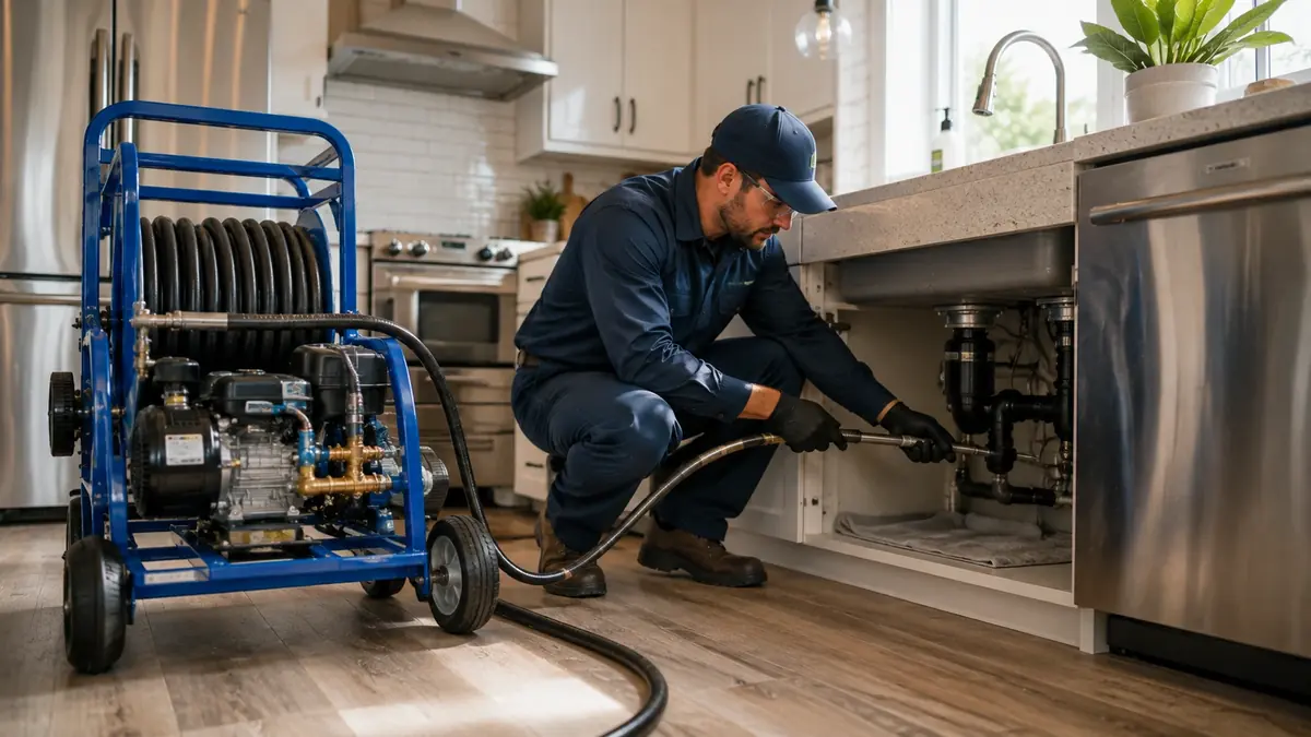 Kitchen Drain Hydro Jetting in Lebec